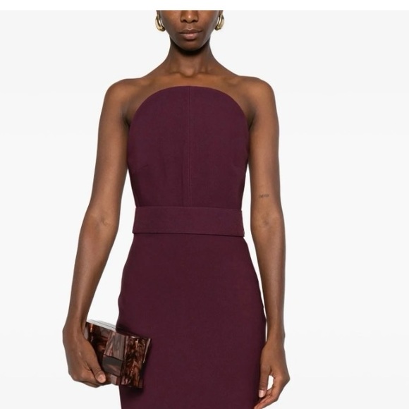Solace London Strapless Burgundy Maxi Dress - afp-fysiotherapie.nl